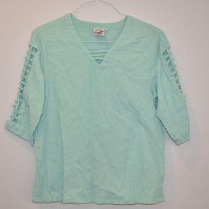 Cottonseed Casualwear Womens Top, Mint Green Size Medium